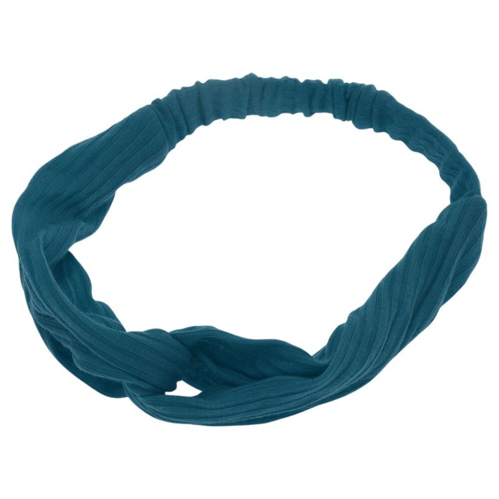 Stripes Elastic Cross Headwrap Blue